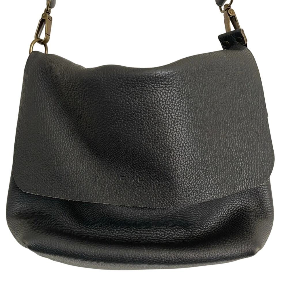 Calma Grey Pebbled Leather Crossbody Bag Handcrafted Casual Purse